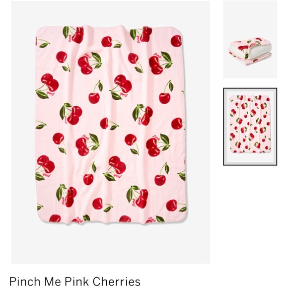 PINK Victoria's Secret Other - 🚨SOLD LOCAL🚨NIP-PINK Cherry Sherpa Blanket